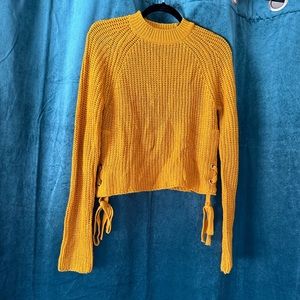 Yellow Cropped Sweater